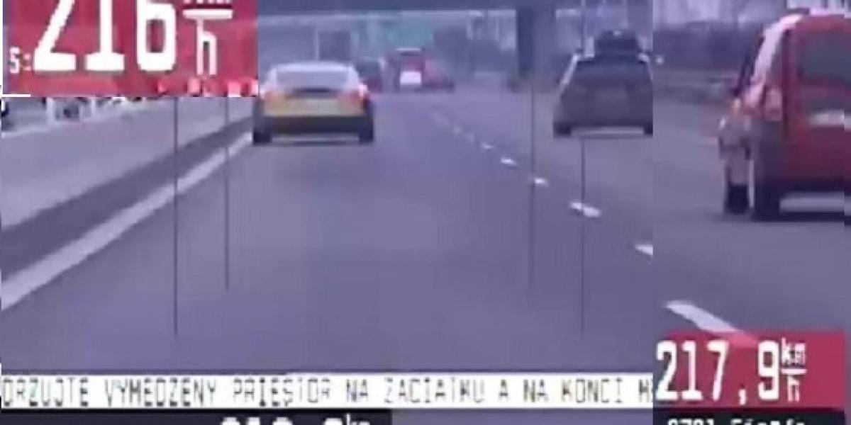Nový rekord - Cestný pirát z ČR: 216 km/h s pokutou 800€!