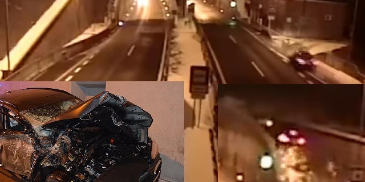 Drsná nehoda na Bôriku: BMW na totálku, vodič vyletel z cesty, narazil do tunela!