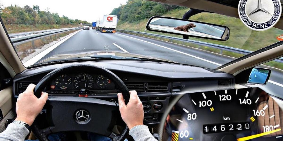 30-ročný Mercedes-Benz W201 2,3E: 190 km/h na diaľnici!