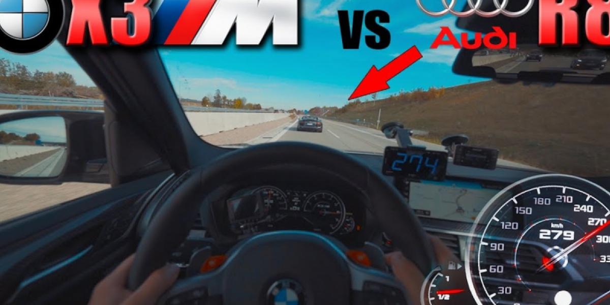 VIDEO: šialená naháňačka na diaľnici v takmer 300 km/h, Audi R8 vs. BMW X3M