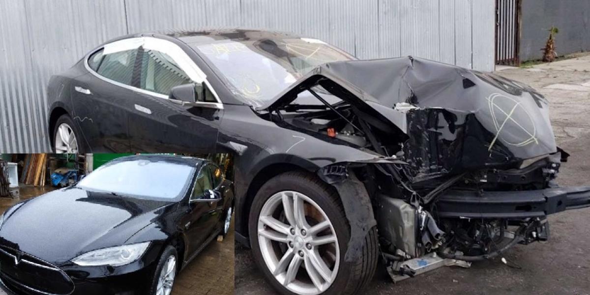 Rus opravuje Tesly na totálku: Neopraviteľný elektromobil ako nový za zlomok ceny!