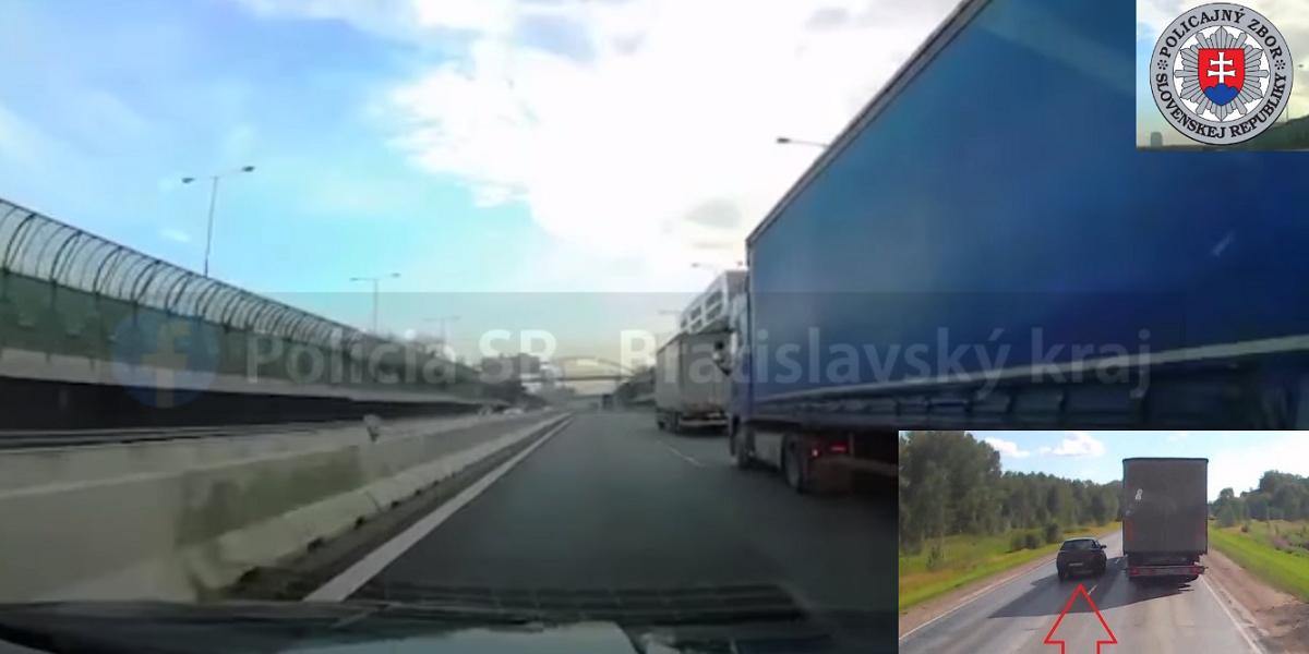 Predbiehanie kamiónov po krajnici: 47-ročná vodička prišla o vodičák!