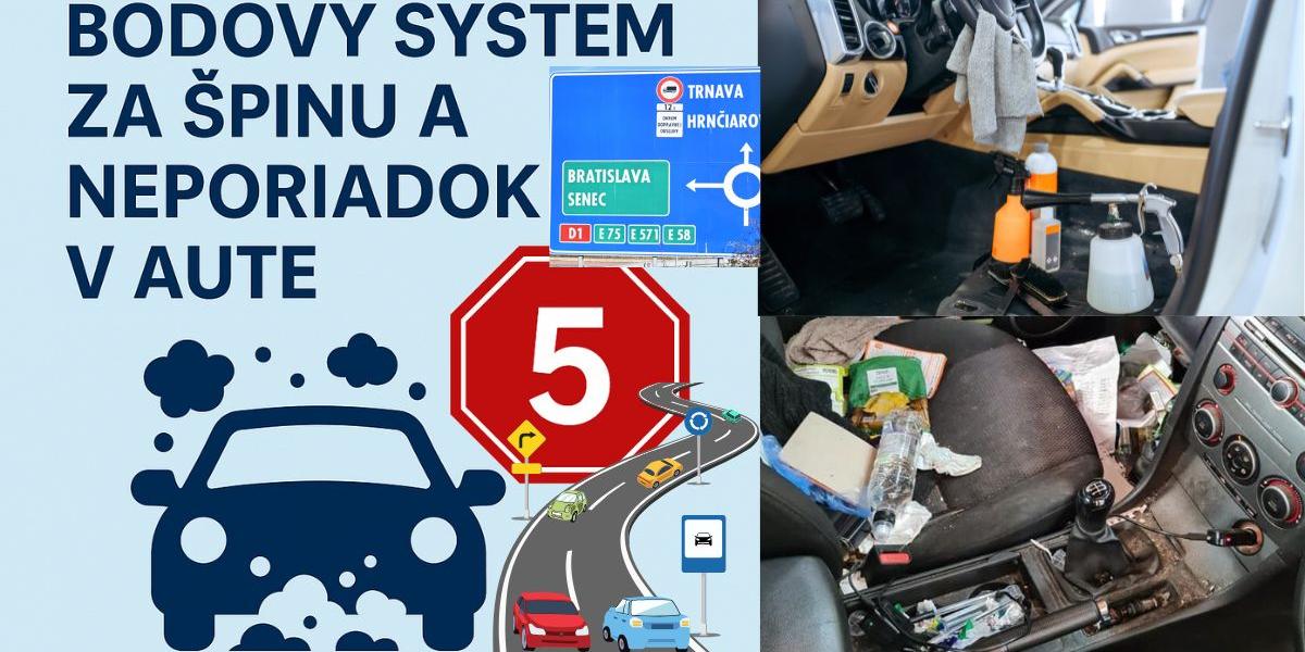 Novinka pre vodičov: Ministerstvo zavádza bodový systém pre neporiadok v aute a odmeny za čistotu v interiéri