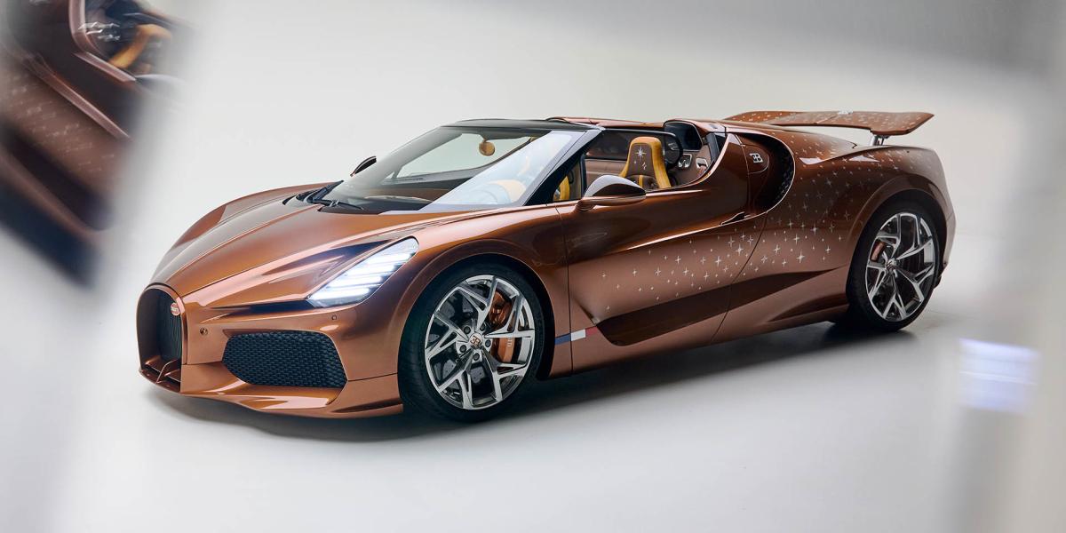 Bugatti W16 Mistral Le Retour du Jeune Prince je umelecké Dielo s W16 motorom