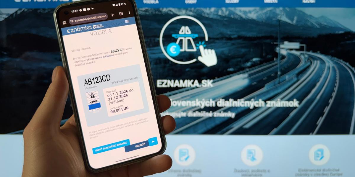 Overenie diaľničnej známky ▶ Ako zistiť platnosť e-známky (2026)