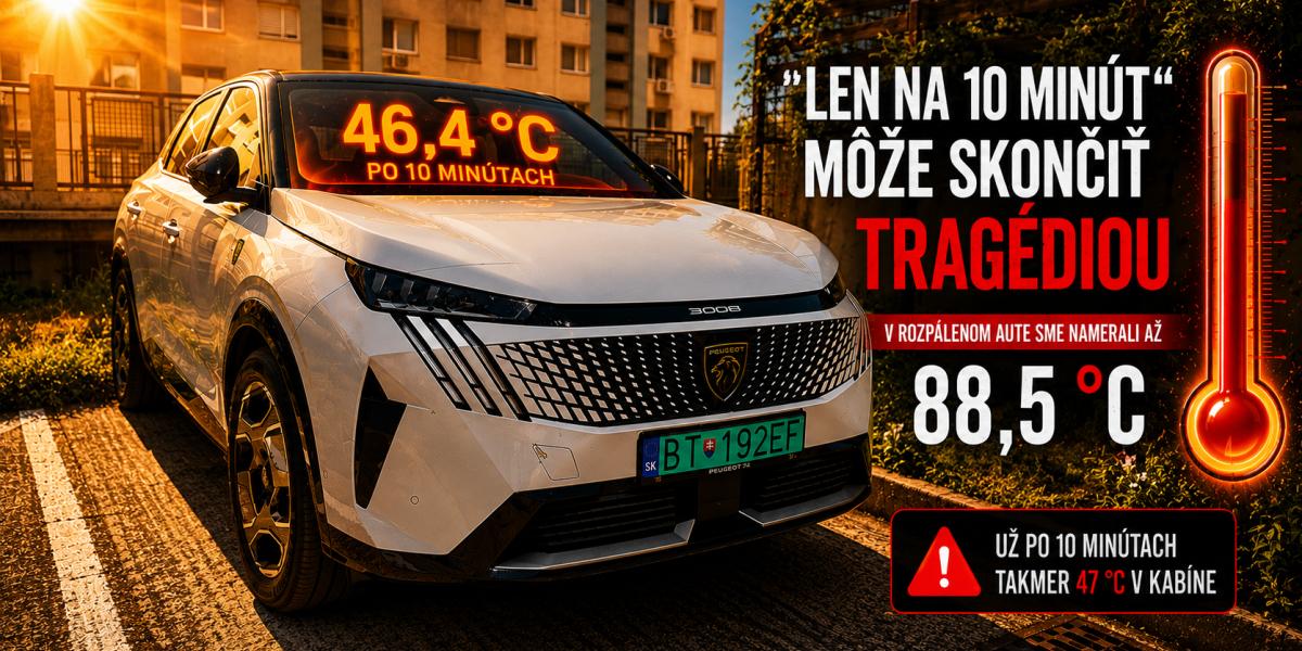 V aute sme namerali 88,5 °C. Na rozpálenom parkovisku skončí 10-minútové odbehnutie tragédiou