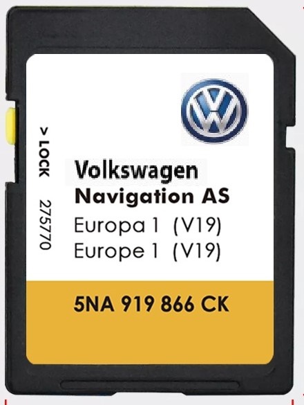 Mapy SD Karta VW Discover Media MIB Amundsen za 59,00